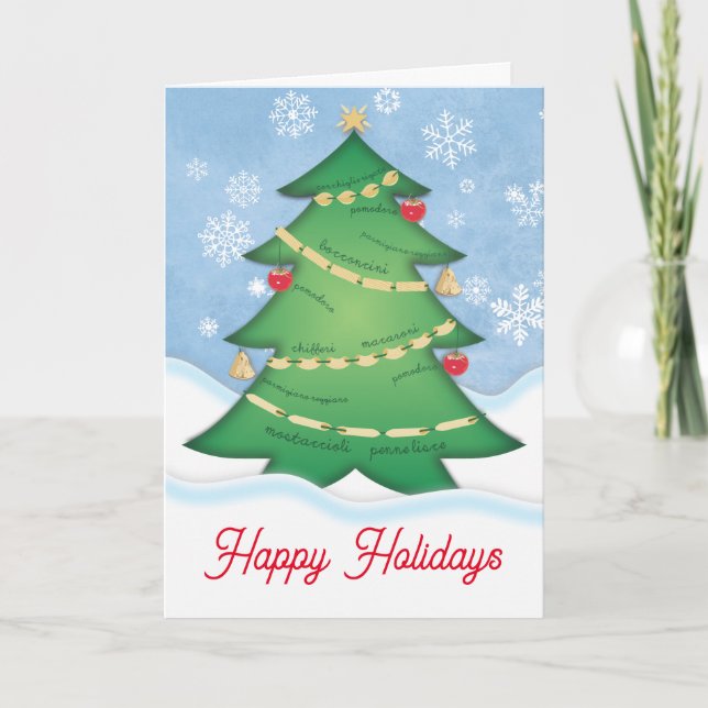 Cocina italiana pasta fresca árbol de Navidad (Anverso)