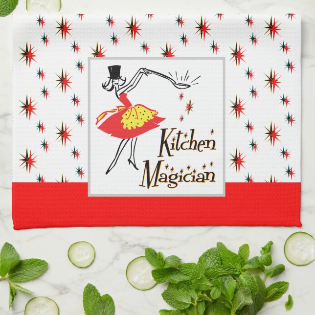 Cocina Magia Personalizado Retro Estrellas Toalla  (Doblado)