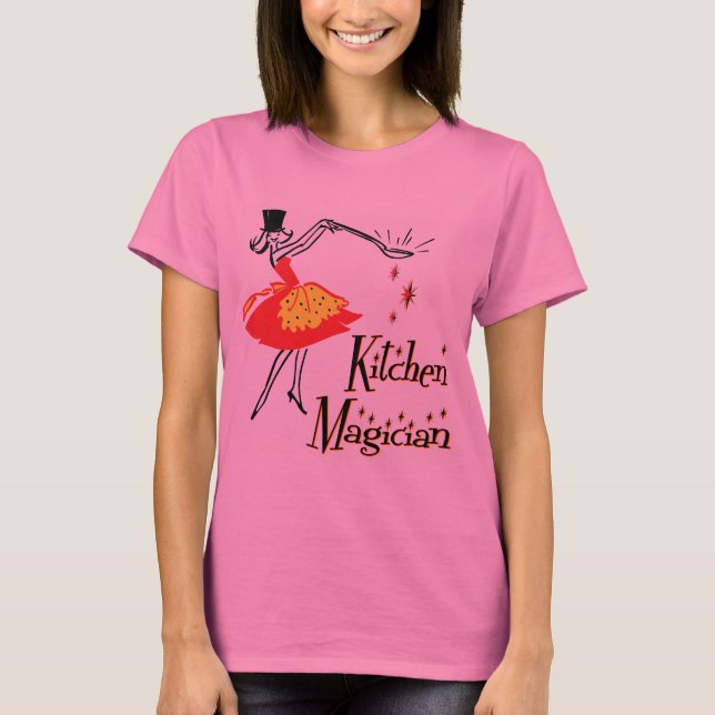 Cocina Magia Retro Cocinando camiseta de arte (Anverso)
