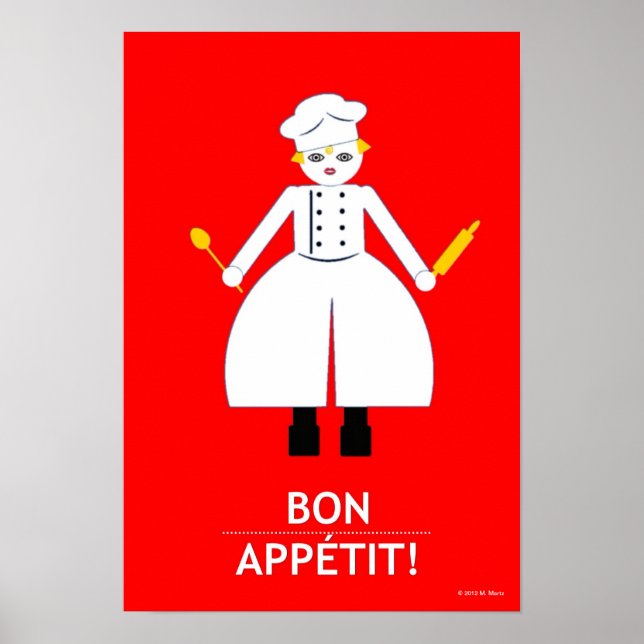 Cocina Martzkin "Bon Appétit!" Póster (Frente)