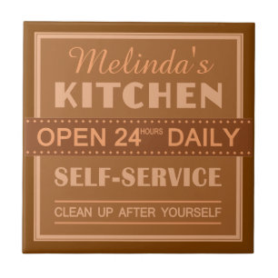 Cocina - nombre personalizado - azulejos de cerámi