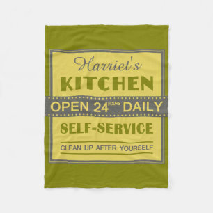 Cocina - nombre personalizado - mantas de pulpa