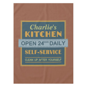 Cocina - nombre personalizado - mantel de mesa