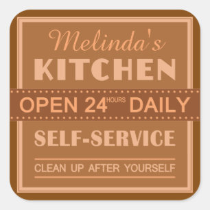 Cocina - nombre personalizado - pegatinas