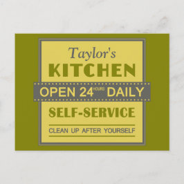 Cocina - nombre personalizado - postal