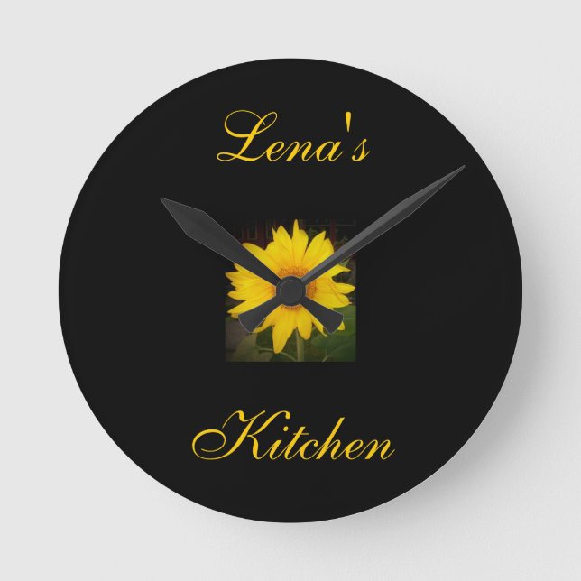 Cocina personalizada del Reloj de girasol-Lena (Anverso)