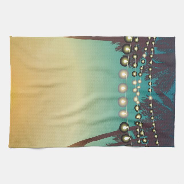 Cocina personalizada Toalla playa Palmeras Sunset (Horizontal)