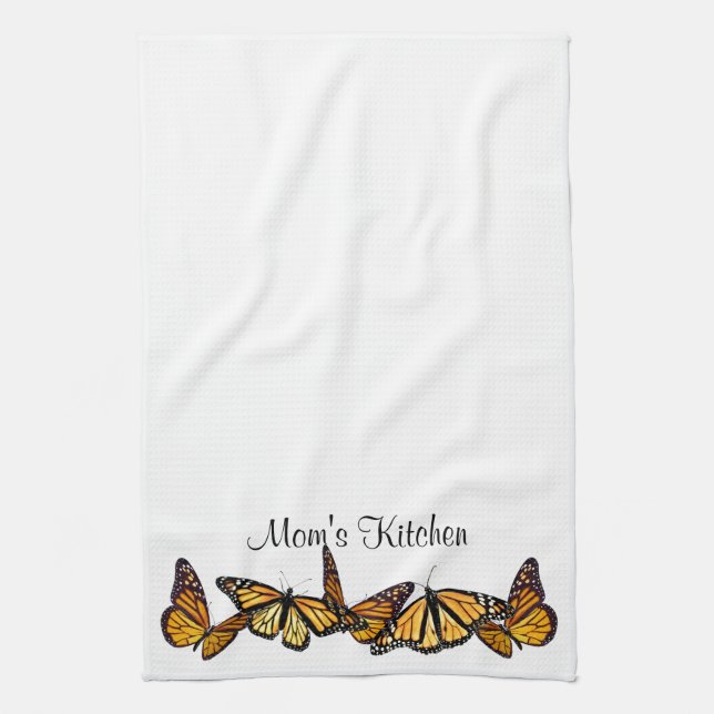 Cocina personalizada Toallas mariposas monarca (Vertical)