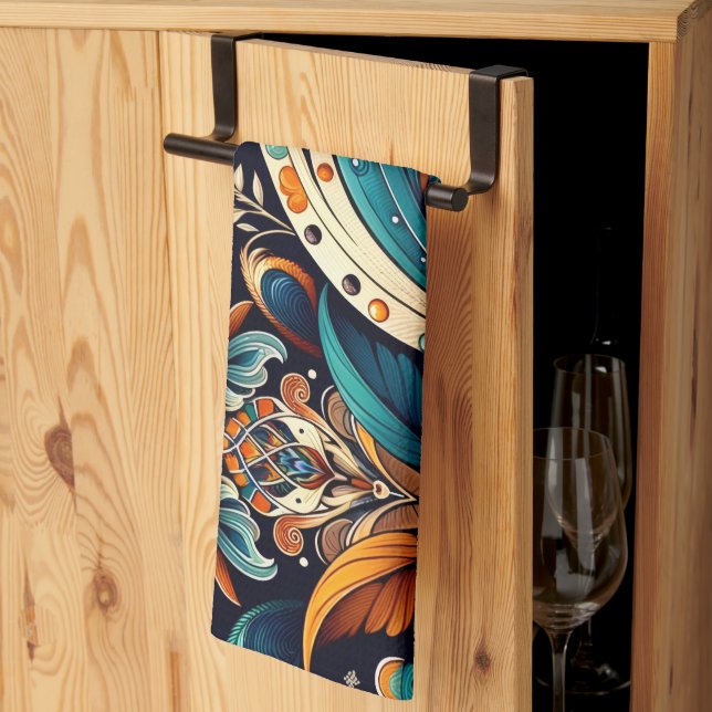 Cocina portuguesa Toallas acuarela floral (Pliegue de tercios)