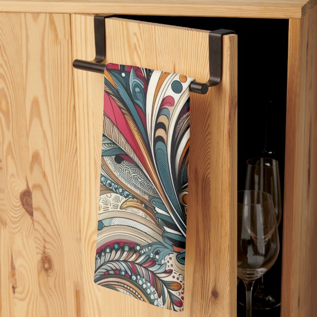 Cocina portuguesa Toallas acuarela moda floral (Pliegue de tercios)