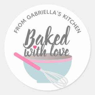 cocina rosa ETIQUETA DE REGALO HECHA con amor