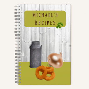 Cocina rústica de campo con libro de recetas de no