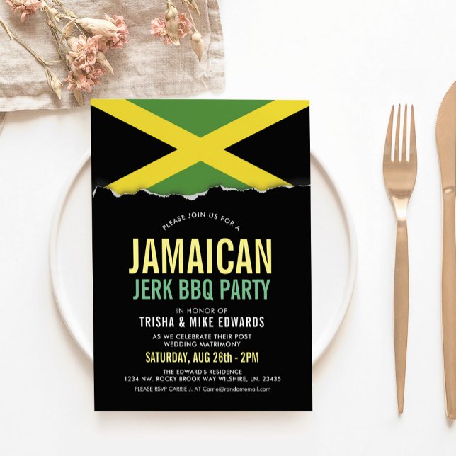 Cocina temática de Jamaica | Invitación de marca d (Subido por el creador)