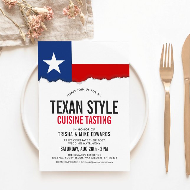 Cocina temática de Texas | Invitación de marca de  (Subido por el creador)