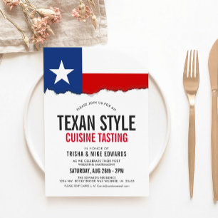 Cocina temática de Texas  Invitación de marca de F