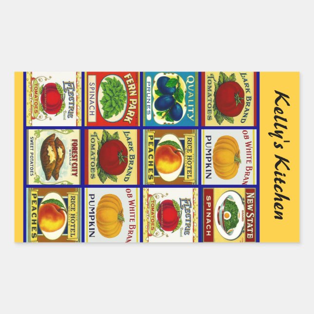 Cocina vintage personalizada de pegatinas Can-Labe (Anverso)