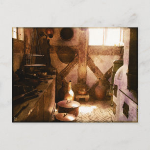 Cocina vintage, postal