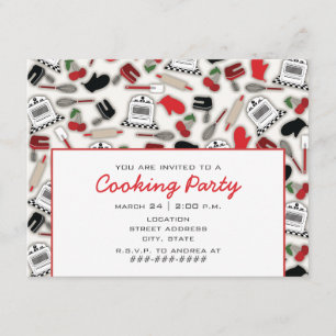 Cocinando la invitación del fiesta - cocina del