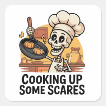 Cocinar A Algunos Pegatinas Asustados