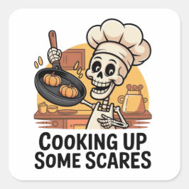 Cocinar A Algunos Pegatinas Asustados