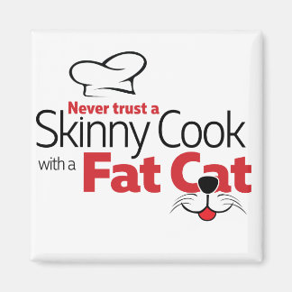 Cocinar con gato gordo - imán