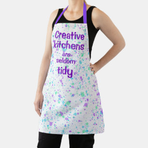 Cocinas creativas rara vez delantal ordenado
