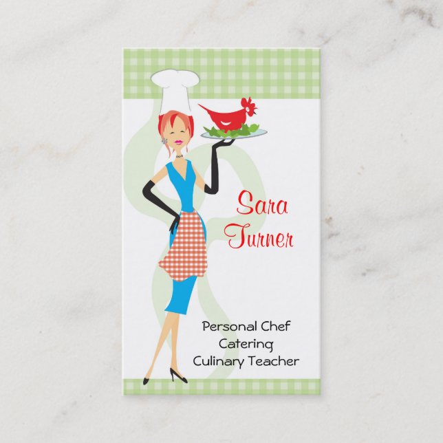 Cocinero de la comida que cocina la tarjeta de (Anverso)