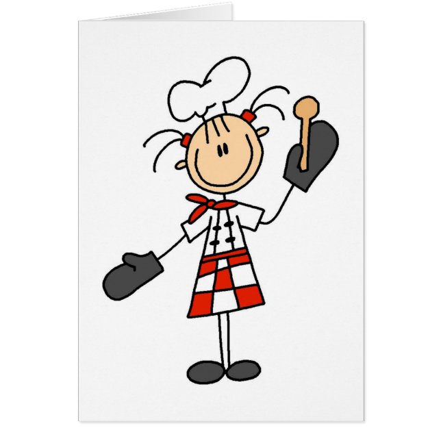 Cocinero de sexo femenino con las camisetas y los (Frente)