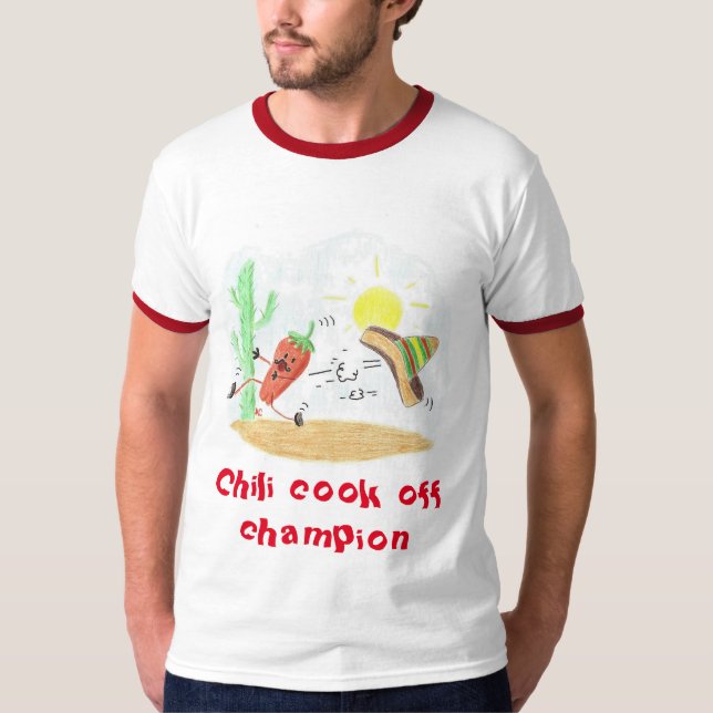 Cocinero divertido del chile de la camiseta de los (Anverso)