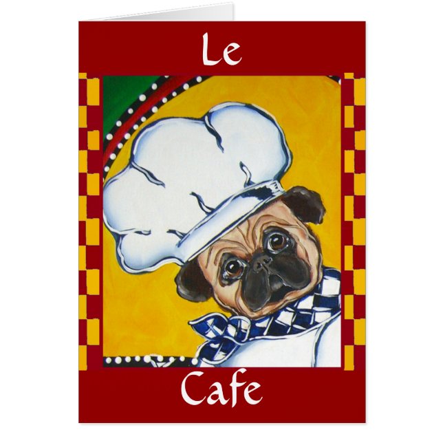 Cocinero Pug Adorable (Frente)