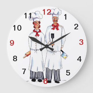 Cocineros y reloj de pared de los cuchillos