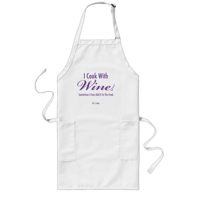 "Cocino con el delantal largo del vino" (Frente)