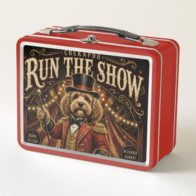 Cockapoo Run The Show Lunchbox – Funny Dog Gift (Anverso)