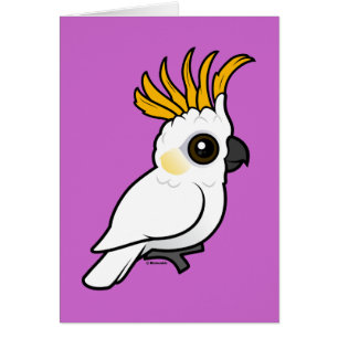 Cockatoo Amarillo-con cresta (escudo para arriba)