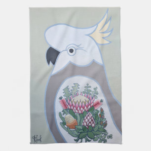 Cockatoo con toalla de té del rey Protea Tattoo