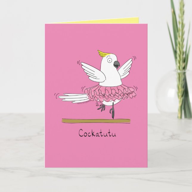 Cockatutu - Tarjeta de felicitación Cockatoo Bird  (Anverso)