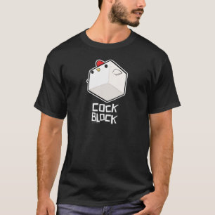 Cockblock poderoso con la camiseta del título