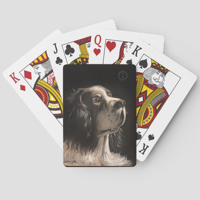 cocker spaniel jugando cartas de póquer (Reverso)