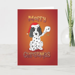 cocker spaniel - muérdago - Felices Navidad
