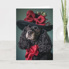 Cocker Spaniel Navidad Elegante Perro Victoriano