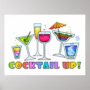 COCKTAIL UP! COCKTAIL GLASSES POSTERS & PRINTS