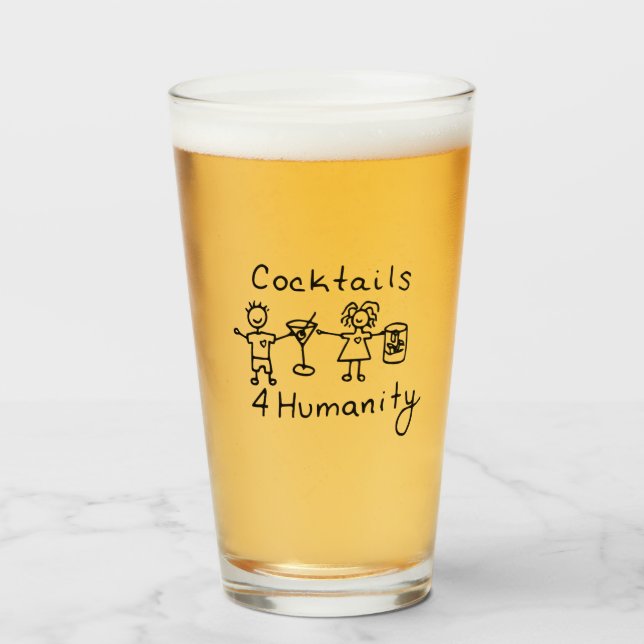 Cocktails4Humanity Beer Glass (Anverso (lleno))