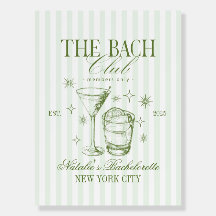 Cocktails Club Bachelorette Party Green