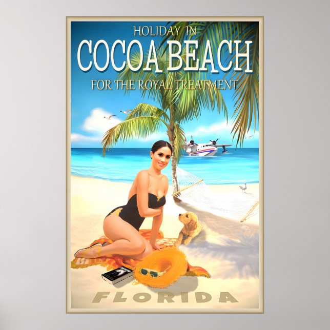 Cocoa Beach Florida Póster de Viaje Princess Royal (Frente)