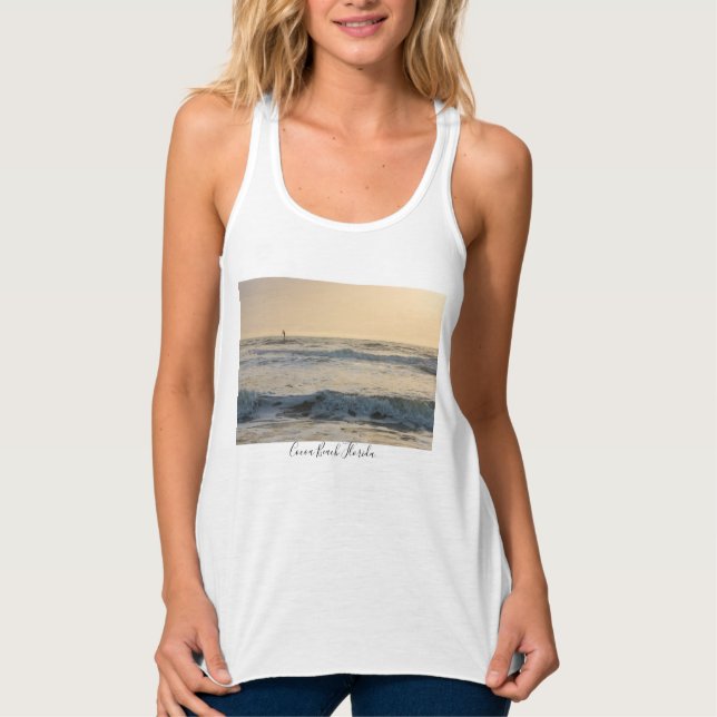Cocoa Beach Paddleboarding Tank Top (Anverso)