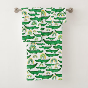 Cocodrilo acuarela Alligator Niños Arcoiris