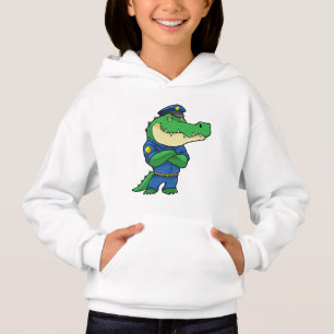 Cocodrilo como oficial de policía con uniforme