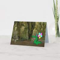 Cocodrilo en personalizable lindo de la tarjeta de