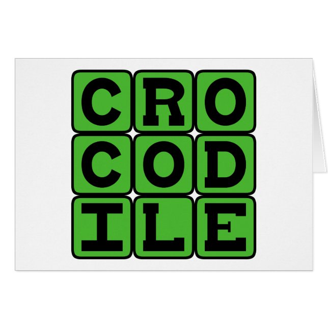 Cocodrilo, reptil semaquático (Anverso (Horizontal))