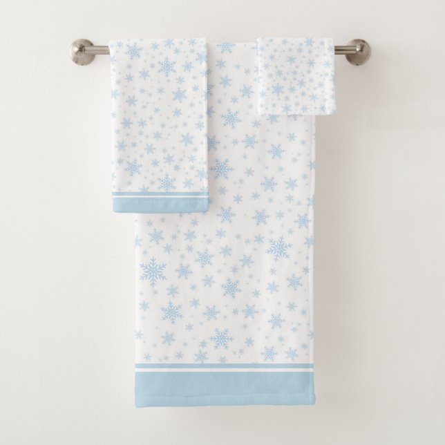 Cocodrilos de toalla de baño blancos con copos de  (In situ)